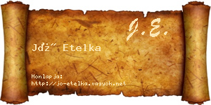 Jó Etelka névjegykártya