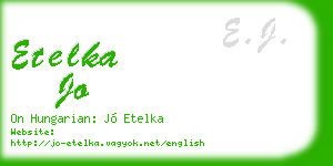 etelka jo business card