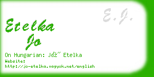 etelka jo business card